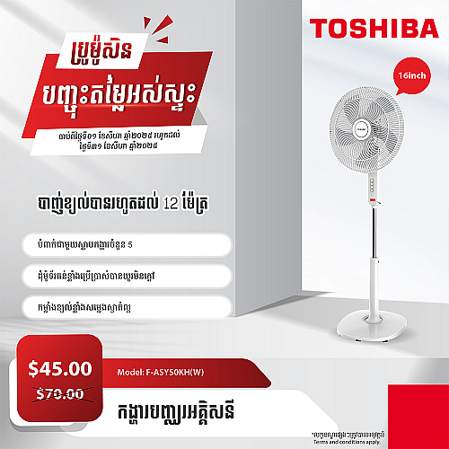 Toshiba Electric Fan 16 inch